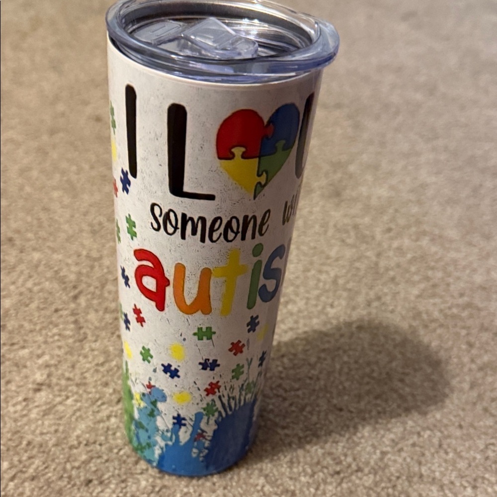 Colorful Autism Awareness Tumbler